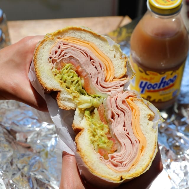 Bologna, Cheese Sandwich.